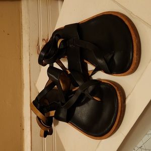 Leather gladiator sandals